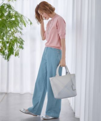 【Oggi4月号掲載/洗える】23区DENIM ライトダンガリー ワイドパンツ 23区｜【Oggi4月号掲載/洗える】23区DENIM ライトダンガリー
