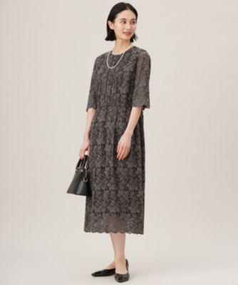 自由区(ジユウク)の【洗える】フルールコードレース ワンピース通販