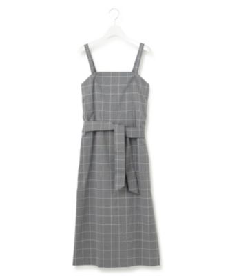 【美品】洗える ガンクラブプレイドチェック ワンピース 23区 ワンピース 「洗える」ガンクラブプレイドチェック