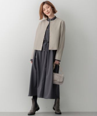 23区 S(ニジュウサンク エス)のラムレザー ノーカラージャケット