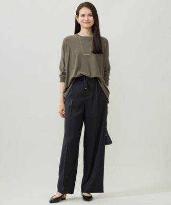 【WEB限定カラーあり・洗える】レーヨンストレッチ ニットT WEB限定カラーあり・洗える】レーヨンストレッチ ニットT / 自由
