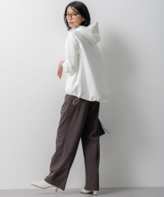 【洗える】コンフォートダンボールジャージー パーカー 23区(ニジュウサンク)の【洗える】コンフォートダンボール