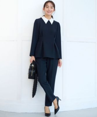 組曲　クミキョク　160cm  ジャケット・スカート　✳︎ブラウスはおまけ 組曲 S(クミキョク エス)の【KUMIKYOKU NAVY】コンフォータブル