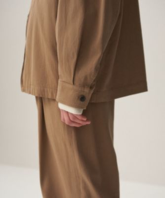 04 / ATON COTTON VOILE SATIN ジップアップジャケット ATON-COTTON VOILE SATIN ZIP-UP JACKET / COTTON VOILE SATIN