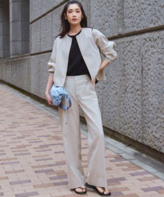 23区(ニジュウサンク)の【洗える】リネンレーヨンストレッチ ブルゾン