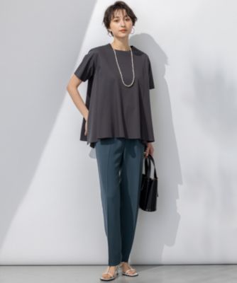 23区 25ss 【GLOW6月号掲載】スムースデザイン フレア Tシャツ 23区 tシャツ 「GLOW6月号掲載/汗じみ防止」スムースデザイン