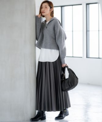 23区(ニジュウサンク)の【洗える】ウールカシミヤチャンキー