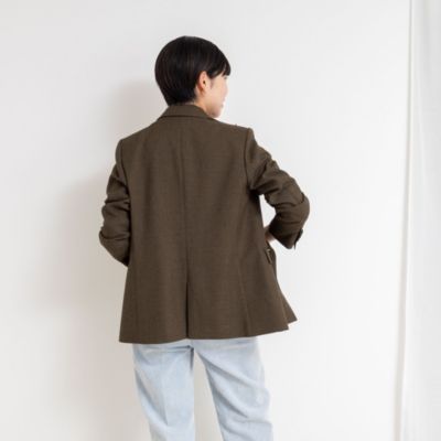 極美品 Nolley’s ウォッシャブルシャークダブルジャケット ブラウン 38 NOLLEY'S sophi(ノーリーズソフィー)のウォッシャブルシャーク