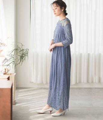 Adam Et Rope アダム エ ロペ のチュールパネルレースドレス通販 集英社happy Plus Store