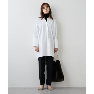 Whim Gazette(ウィム ガゼット)のダブルサテンセンタープレス Whim Gazette(ウィム ガゼット)のダブルサテンセンタープレス