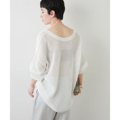 美品◎ウィムガゼット　メッシュニット　ホワイト. Whim Gazette（ウィムガゼット）の「メッシュニット（ニット