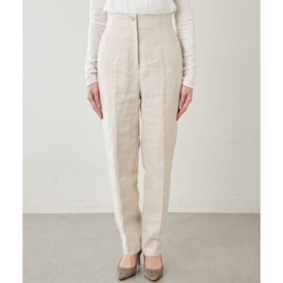 【美品】Whim Gazette リネンハイウエストショートパンツ Whim Gazette(ウィム ガゼット)のリネンハイウエストショート