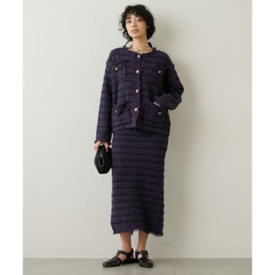 Whim Gazette(ウィム ガゼット)のツイードニットスカート通販 | 集英社