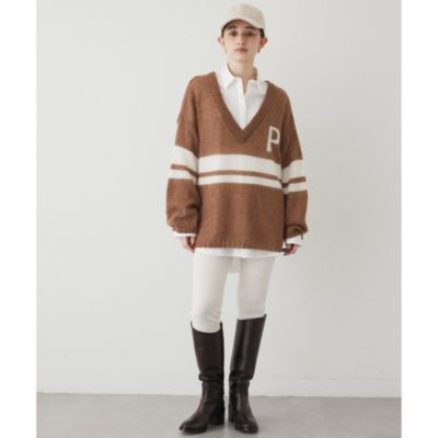 Whim Gazette - 2024美品◯ウィムガゼット【THE PAUSE】ラインモヘヤニットプルオーバー 2024美品◯ウィムガゼット【THE PAUSE】ラインモヘヤニットプル