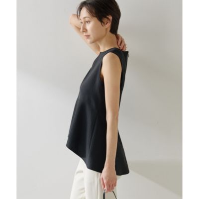 Whim Gazette ストレッチブッチャーペプラムブラウス Whim Gazette(ウィム ガゼット)のストレッチブッチャーペプラム