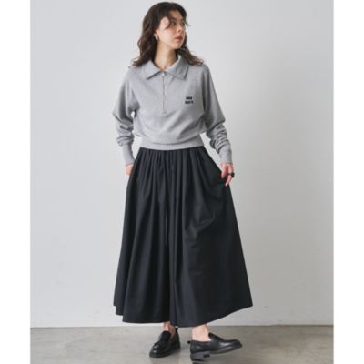 Whim Gazette(ウィム ガゼット)のハーフジップロゴ裏毛プルオーバー