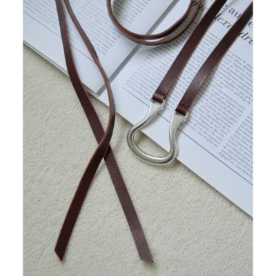 Whim Gazette(ウィム ガゼット)の【Hoaw.】バックルナローベルト通販