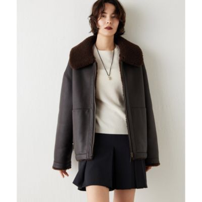 Whim Gazette(ウィム ガゼット)の【GEMINI】ムートンブルゾンコート