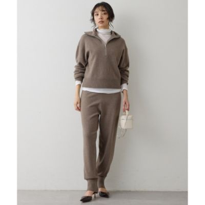 Whim Gazette(ウィム ガゼット)のウールカシミヤZIPニットプルオーバー