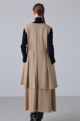 アドーア　ダブルクロスワンピース（ベージュ） アドーア ADORE ソフトダブルクロスワンピース （ベージュ