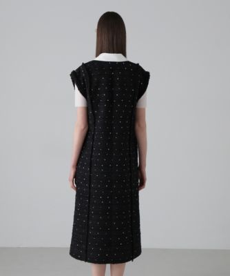 ADORE(アドーア)の◇フラワースパングルツィードワンピース通販