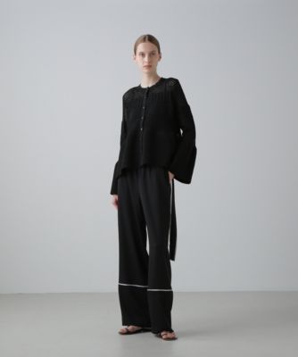 ♡極美品♡ ADORE アドーア　カーディガン　ニット　オーバーサイズ　黒 ADORE(アドーア)の◇パターンニットカーディガン通販