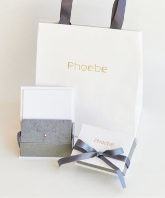 新品未使用　【K10】Phoebe フィービー リーフダイヤモンドピアス Phoebe(フィービィー)の【K10】リーフダイヤモンドピアス通販