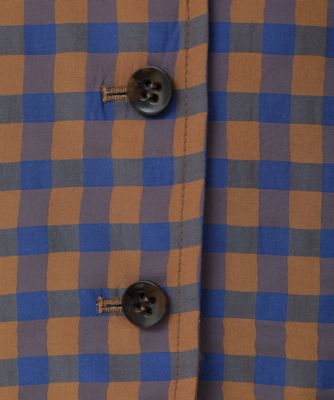 CLANE GINGHAM CHECK DOME SLEEVE SHIRT