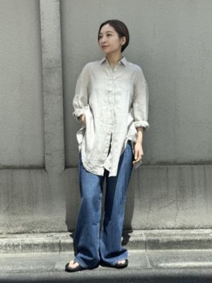 Finamore(フィナモレ)のオーバーサイズリネンシャツ通販