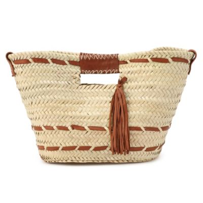 バッグ KECH LeS ESSENTIELS RAFFIA LEATHER FLAP RAFFIA LEATHER FLAP BAG SMALL BLACK ラフィアレザー フラップ