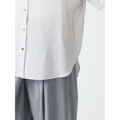 ミズイロインド　シアーワイドシャツ セール 30%OFF】mizuiro ind シアーボイルミックススタンド