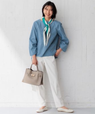 23区　クリアストレッチテーパードパンツ　44 23区(ニジュウサンク)の【洗える】クリアストレッチ テーパード