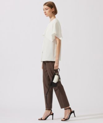 アイシービー　エステルダブルクロス ハンカチーフスリーブブラウス ICB(アイシービー)の【UVカット・接触冷感・防シワ・洗える】エステル