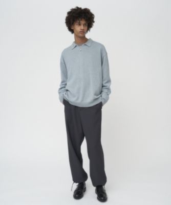 ATON(エイトン)のBABY ALPACA LINEN | ジップアップポロセーター