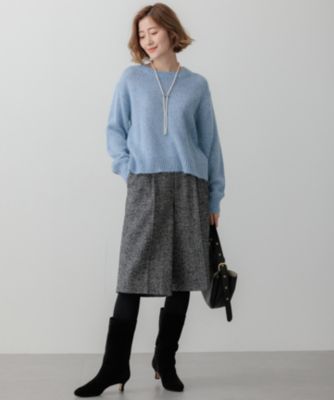 23区 S(ニジュウサンク エス)のヘリンボーンループツイード ハーフ