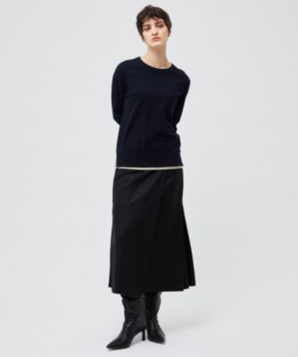 BEIGE 【洗える】POMPE / ウールカシミヤクルーネックニット BEIGE，(ベイジ)の【洗える】POMPE / ウールカシミヤクルー