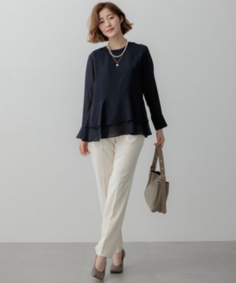 23区(ニジュウサンク)の【洗える】テプラマットシフォン ブラウス通販