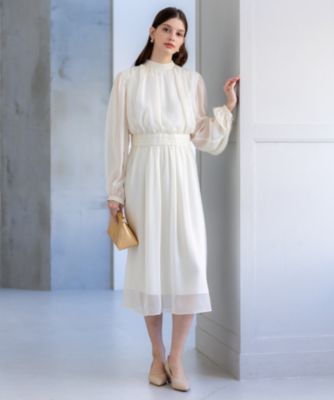 23区 S(ニジュウサンク エス)の【APPLAUDIR】クレープシフォン ドレス