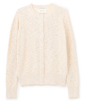 ベイジ 4 【洗える】FENNEL コットンスパンコールカーディガン BEIGE，(ベイジ)の【洗える】FENNEL / コットンスパンコール