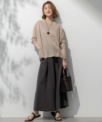 23区(ニジュウサンク)の【洗える】シャイニーシアー ボートネック