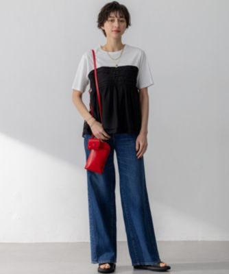 23区 オーガンジービスチェコンビ カットソー❤︎未着用 WEB＆一部店舗限定カラーあり】オーガンジービスチェコンビ