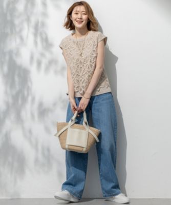 Oggi6月号掲載 23区 サマー タック ワイド デニムパンツ 接触冷感 30 23区｜【Oggi6月号掲載/接触冷感】23区DENIM サマー タック