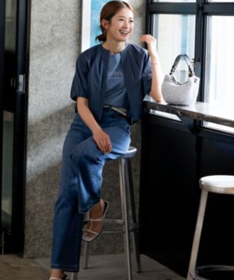 23区【撥水性/接触冷感】ストレッチライトタイプライター コンパクトブルゾン 23区(ニジュウサンク)の【撥水性/接触冷感】ストレッチライト