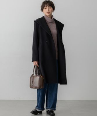 【美品】 ebure ウールビーバー フーデッドコート 美品】 ebure ウールビーバー フーデッドコート カタログ掲載品