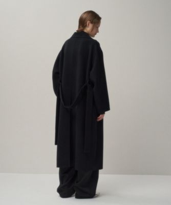 美品▲定価9.7万円▲ATON エイトン//ノーカラーウールメルトンコート 黒 ATON エイトン DOUBLE MELTON | ノーカラーコート - メルカリ