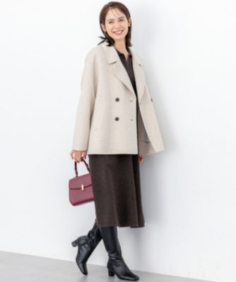 組曲 L(クミキョク エル)のダブルブレストリバー コート通販 | 集英社