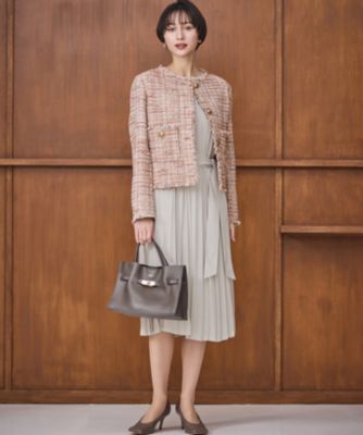 23区 S(ニジュウサンク エス)のGIOLICAツイード ノーカラー ボタン