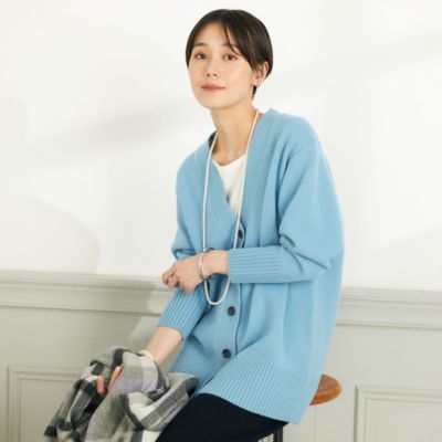 NOLLEY'S(ノーリーズ)の◇【WEB限定】カシミヤブレンド長めVネック