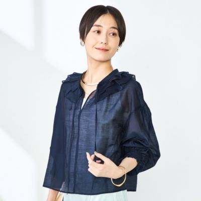 NOLLEY'S(ノーリーズ)のラッフル衿シアーブラウス通販 | 集英社