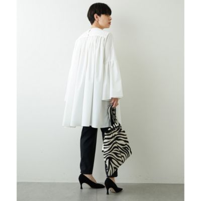 Whim Gazette(ウィム ガゼット)のタフタギャザーチュニック通販